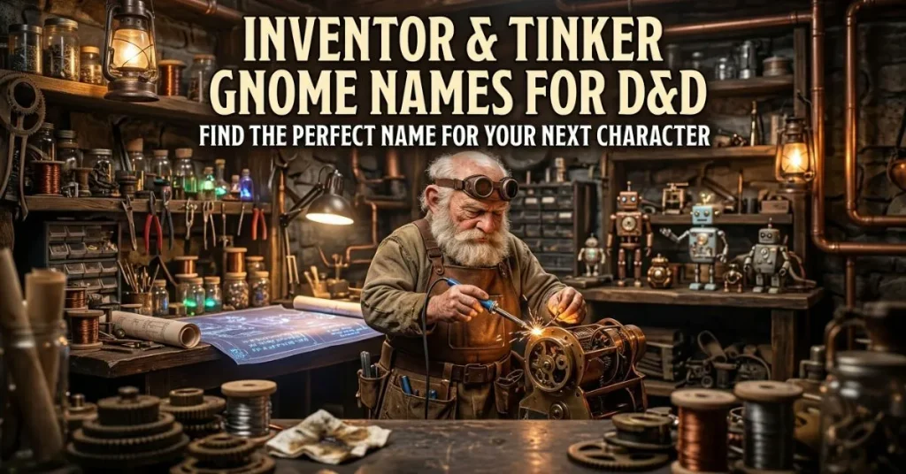 Inventor & Tinker Gnome Names For D&D
