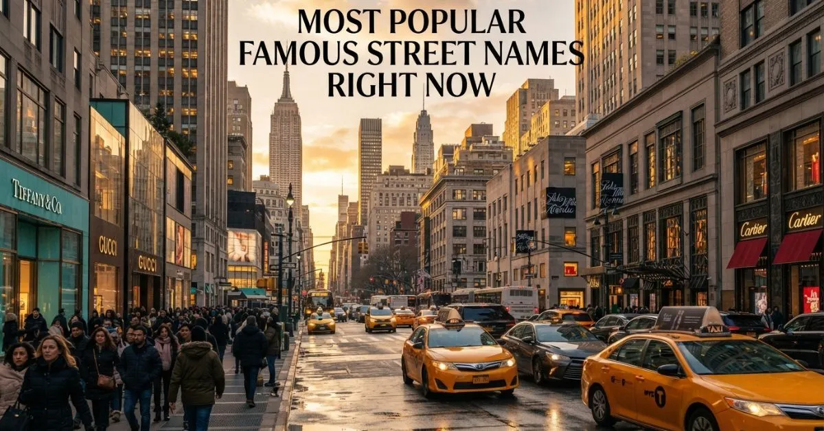 Most Popular Famous Street Names Right Now