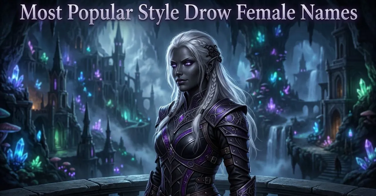 Most Popular Style Drow Female Names