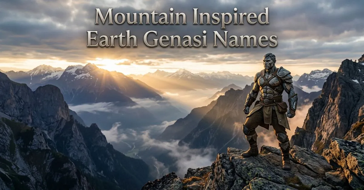 Mountain Inspired Earth Genasi Names