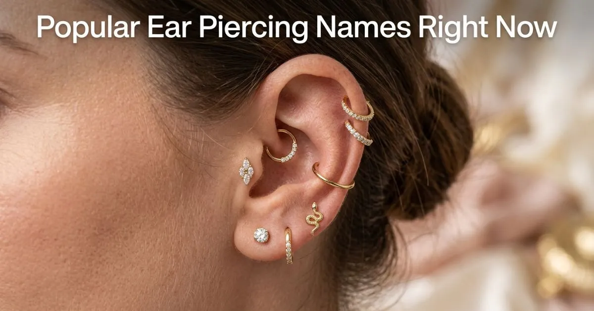 Popular Ear Piercing Names Right Now