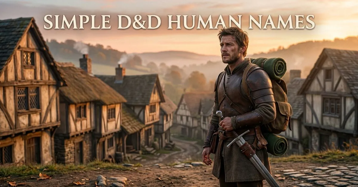 Simple D&D Human Names