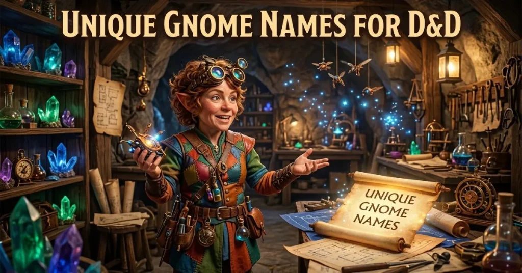 Unique Gnome Names For D&D