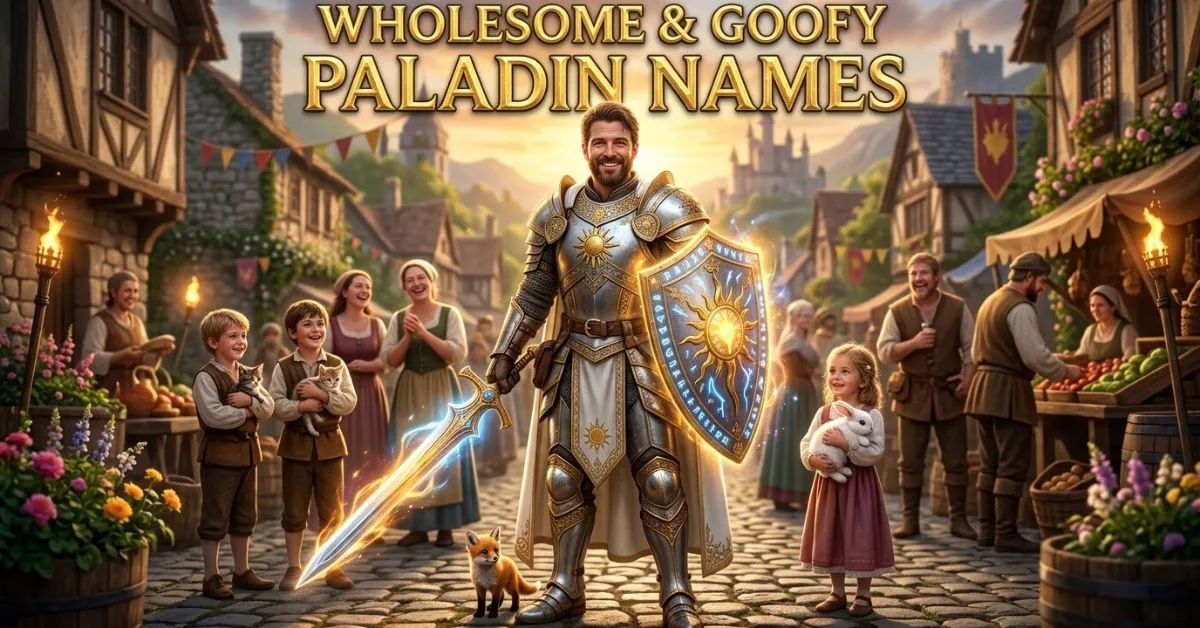 Wholesome & Goofy Paladin Names