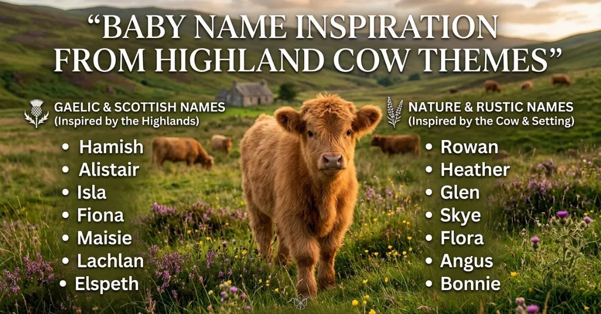 Baby Name Inspiration From Highland Cow Themes