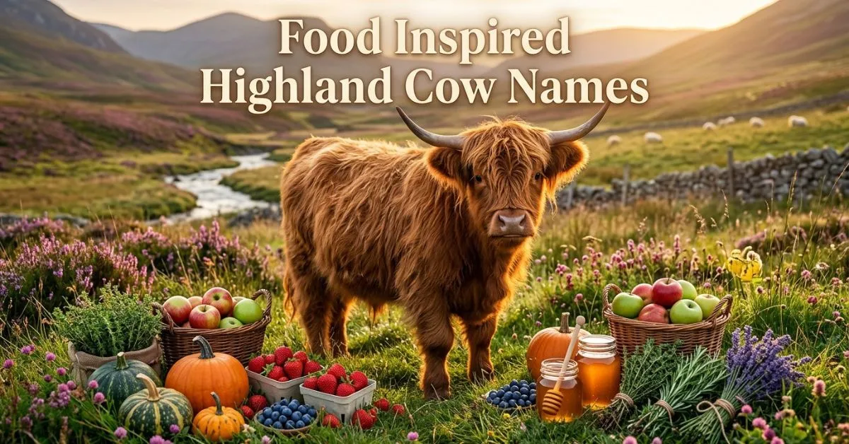 Food Inspired Highland Cow Names