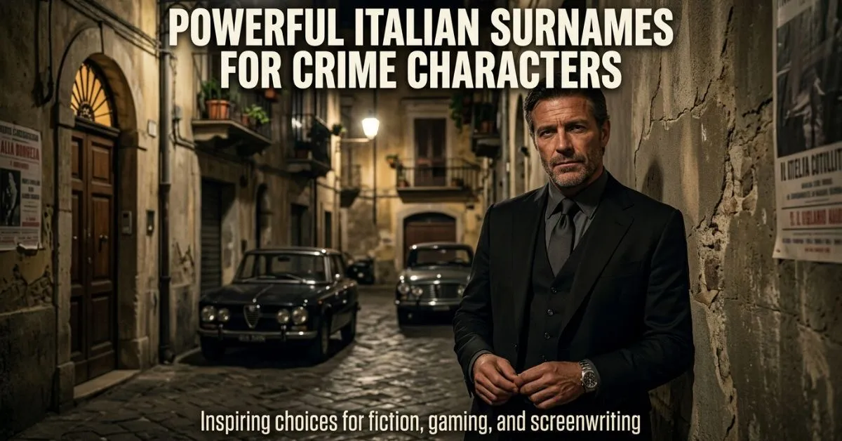 Powerful Italian Surnames For Crime Characters
