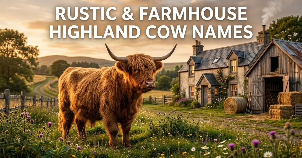 Rustic & Farmhouse Highland Cow Names